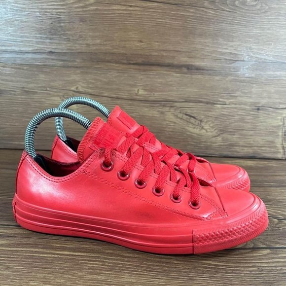 Converse Shoes - Converse Red Rubber Low Top Sneakers Women’s Size 7